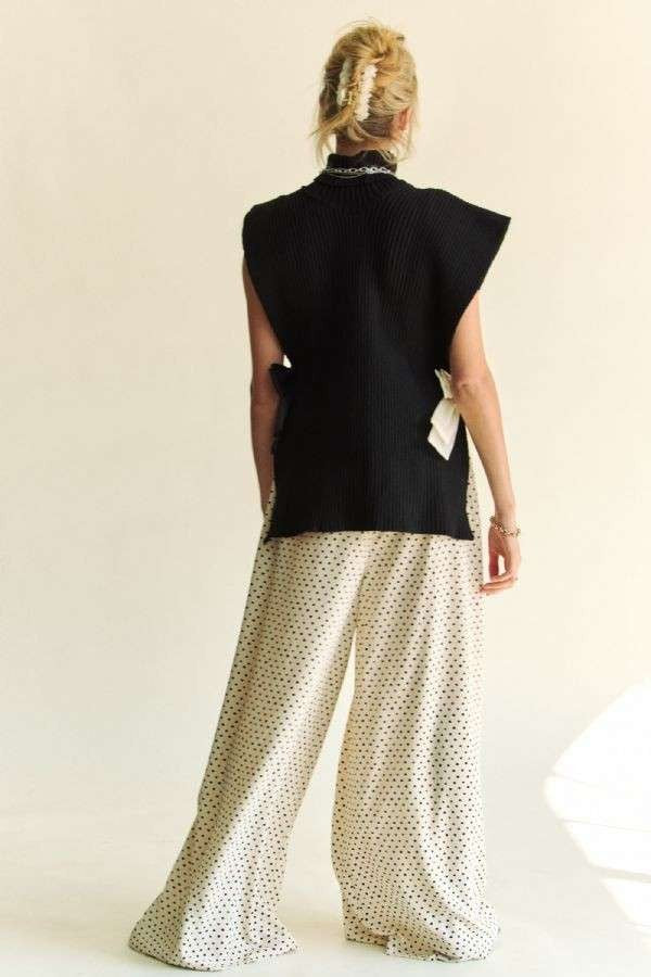 Turtleneck Sleeveless Knit Top