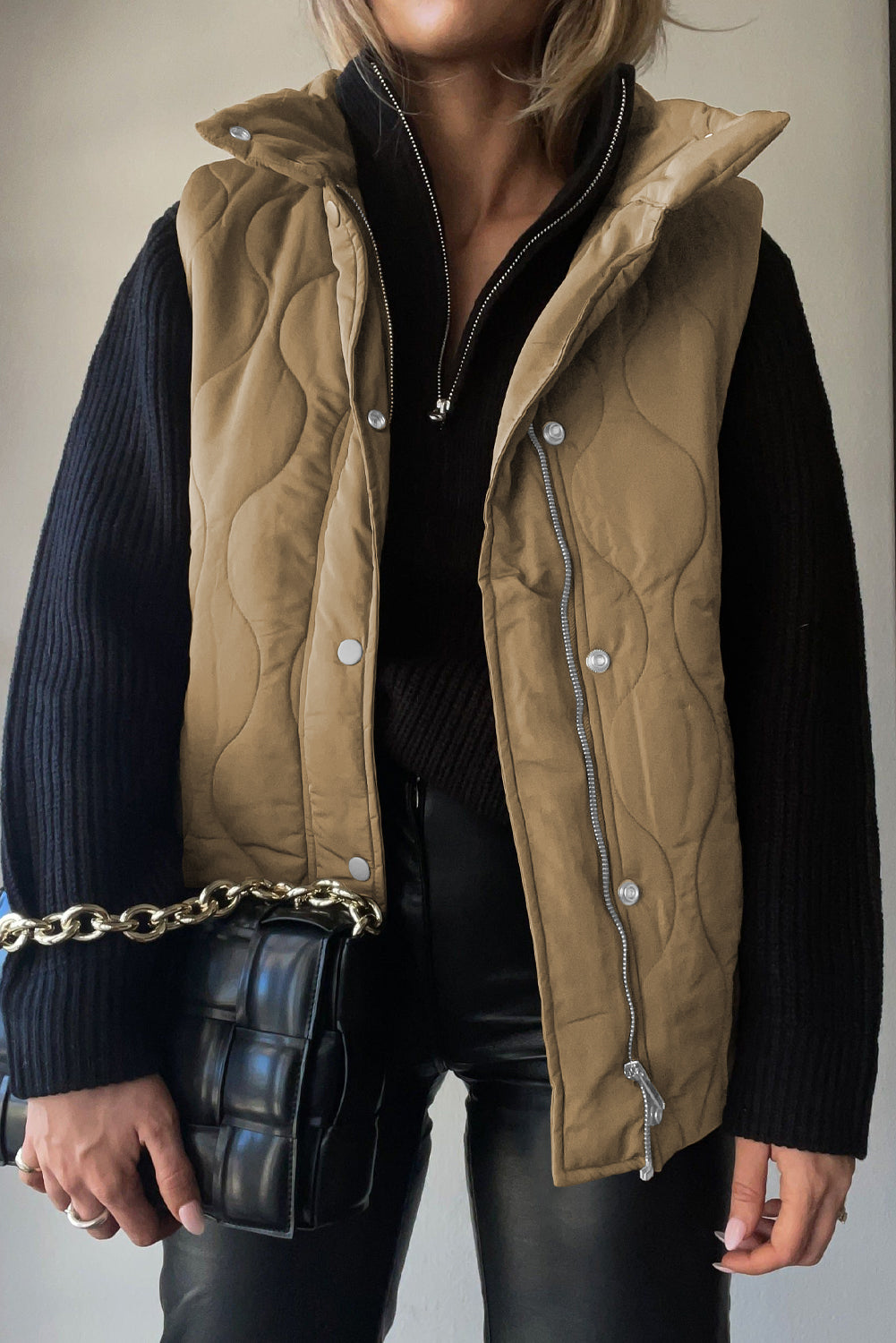 Quilted Vest with Pockets