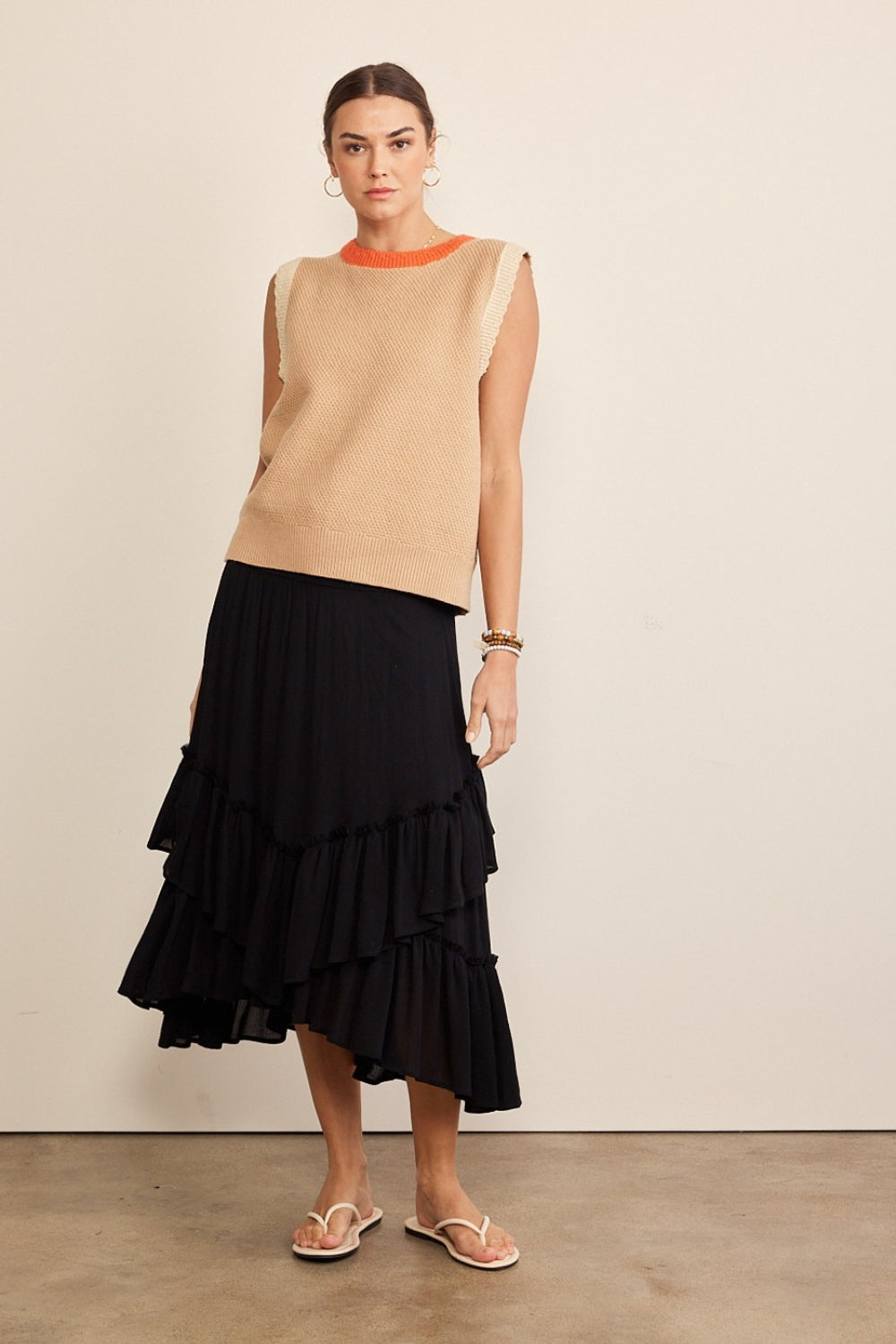 Contrast Round Neck Sweater