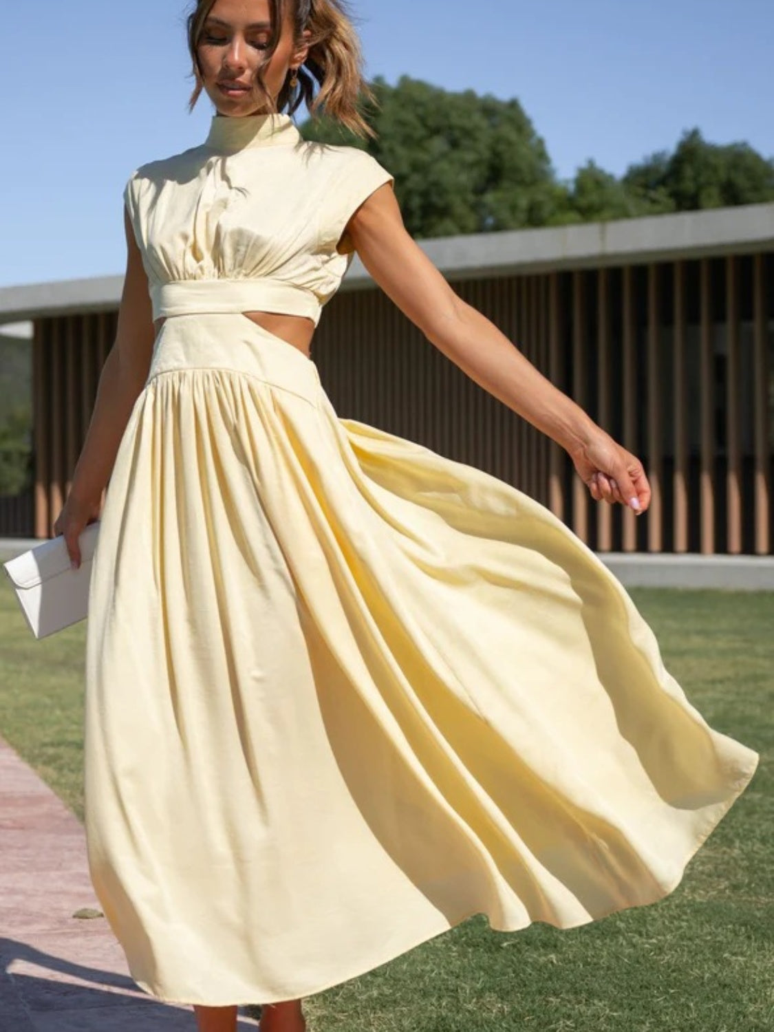 Sleeveless Ruched Dress