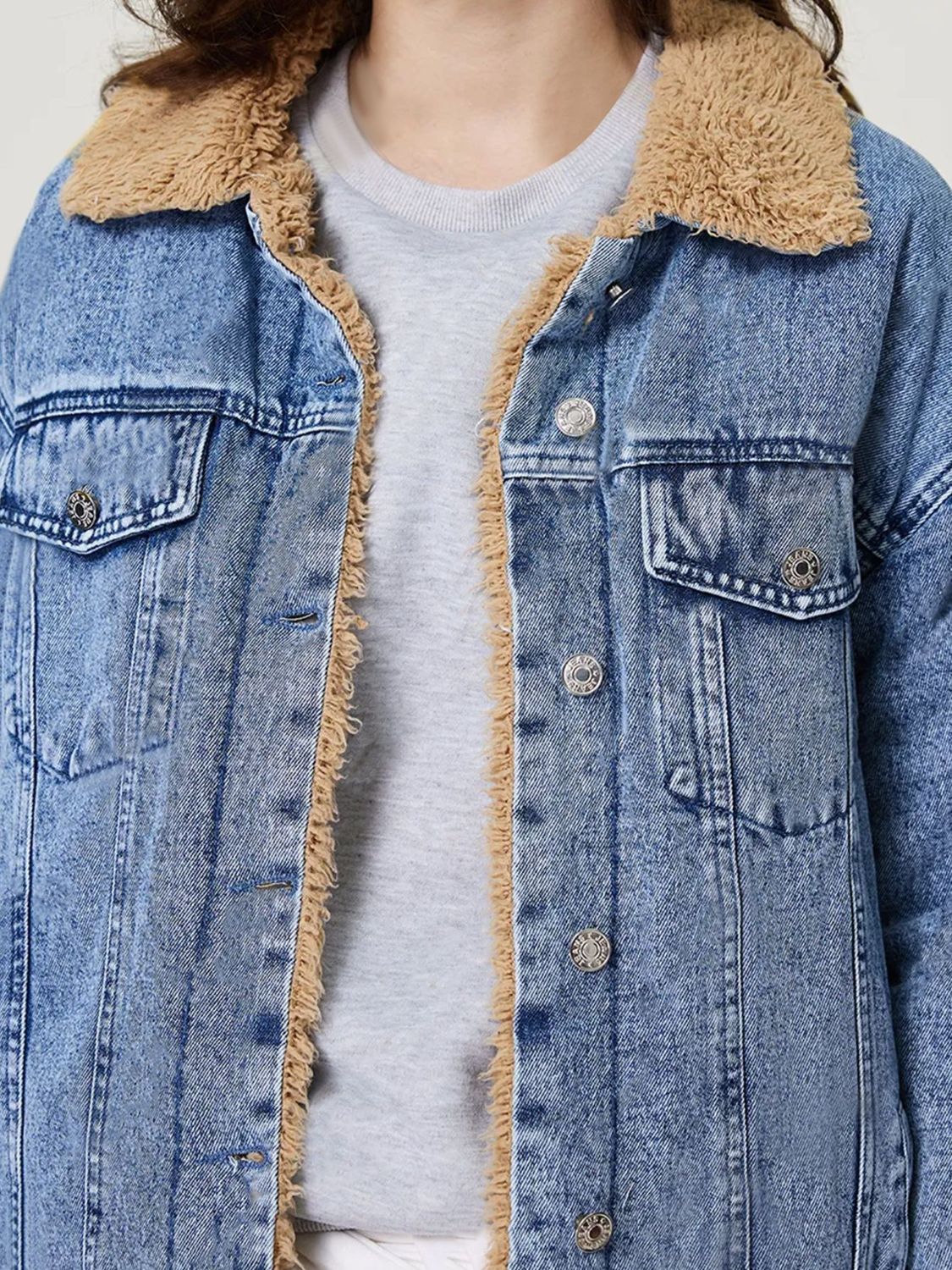 Plush Denim Jacket
