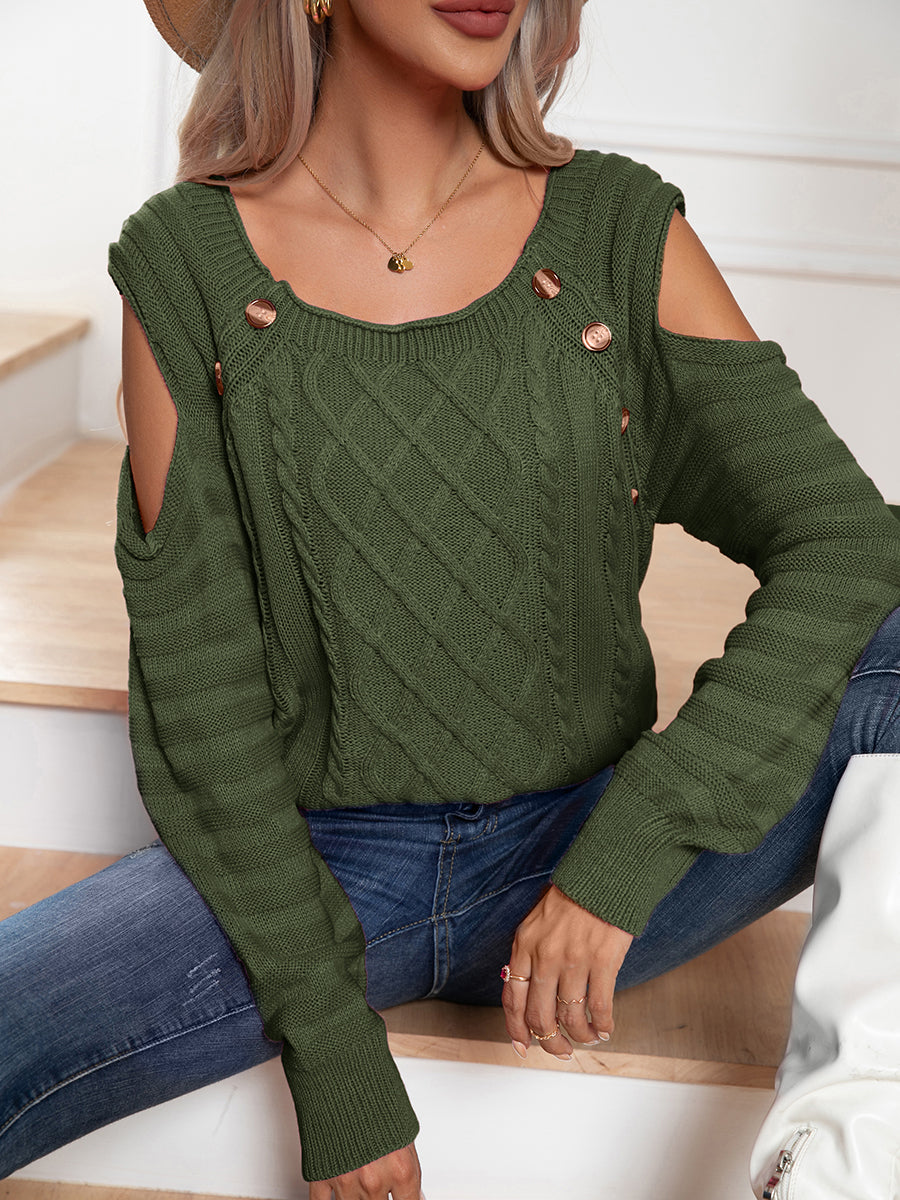 Cold-Shoulder Sweater
