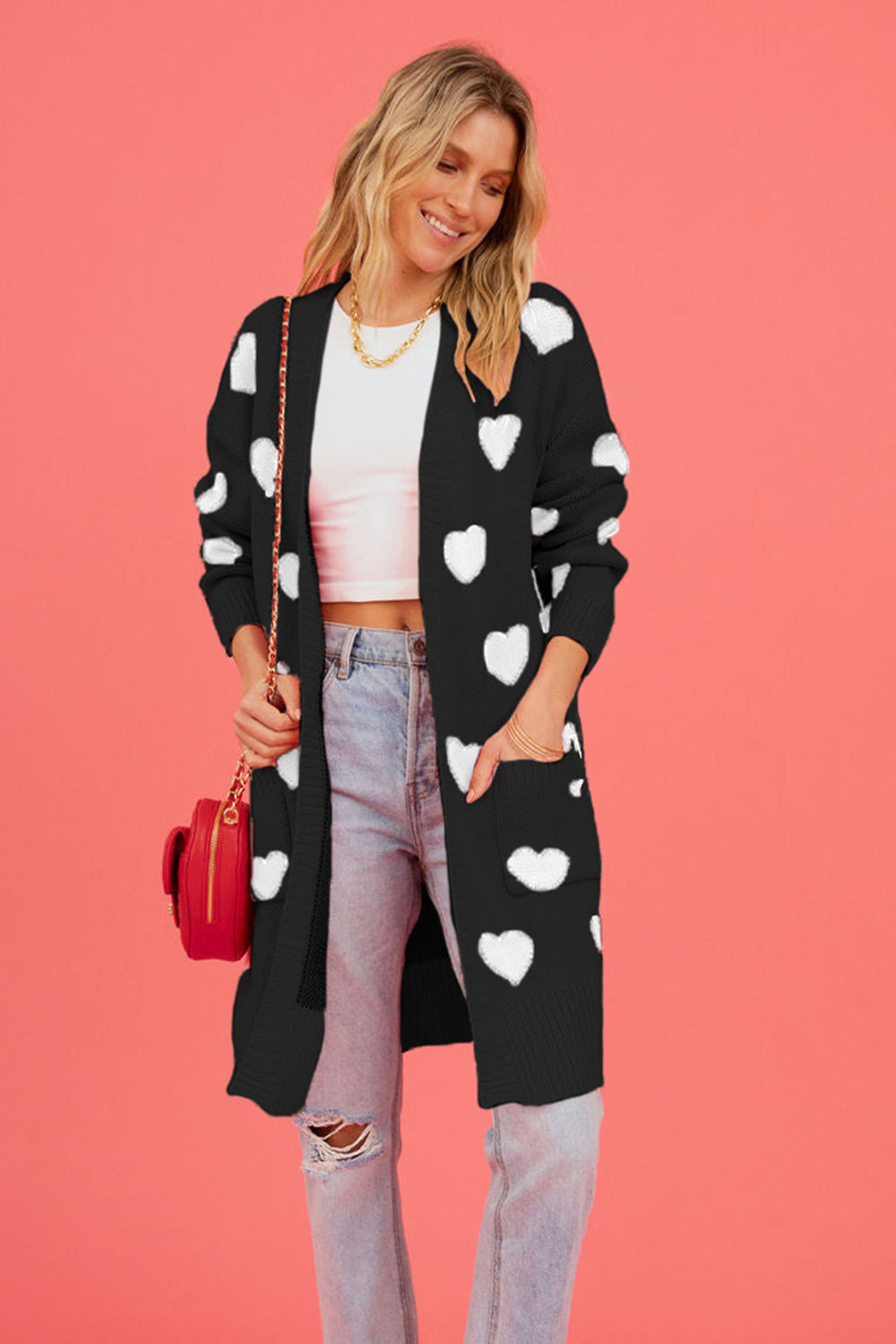 Heart Graphic Cardigan