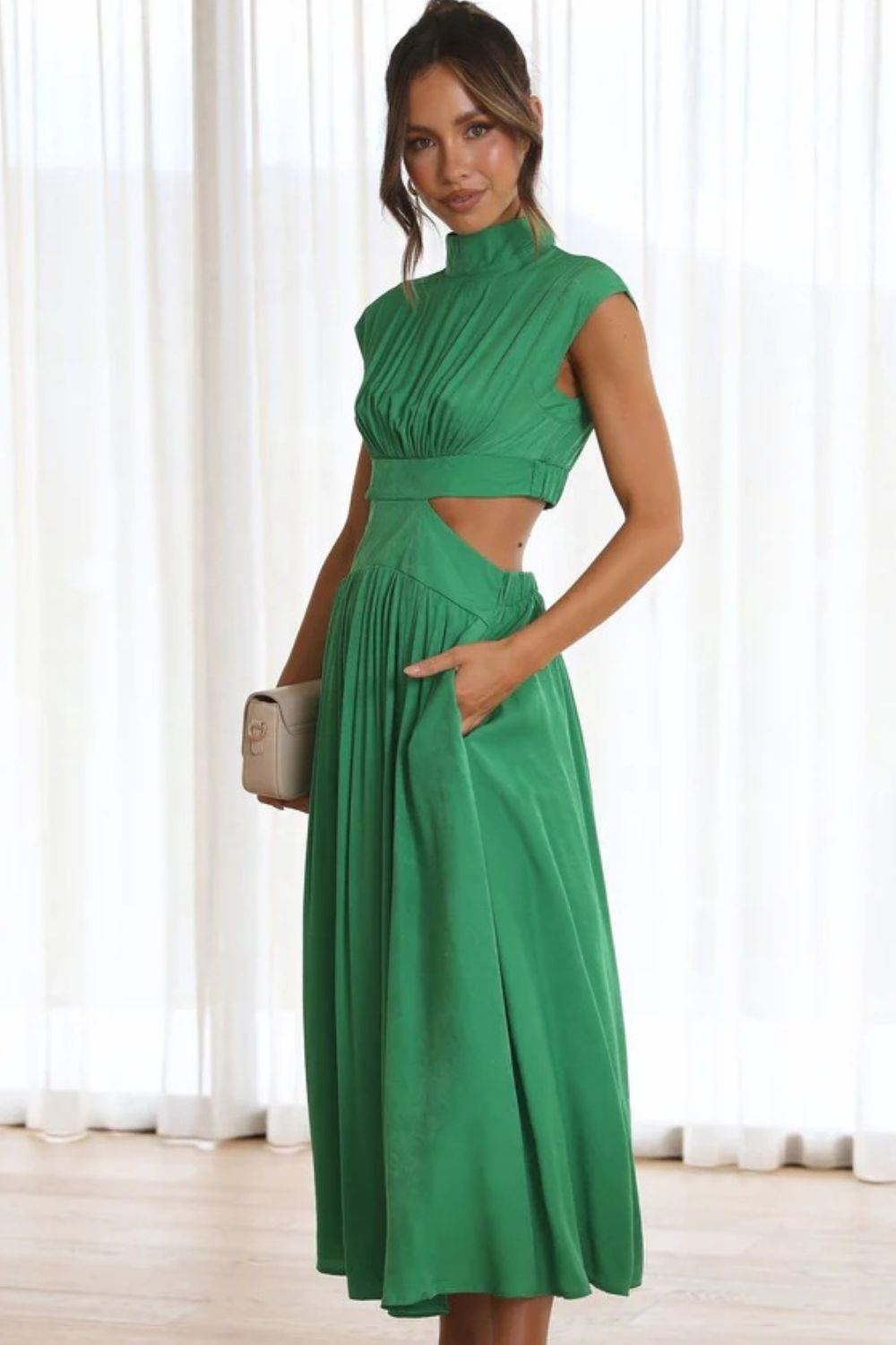 Sleeveless Ruched Dress