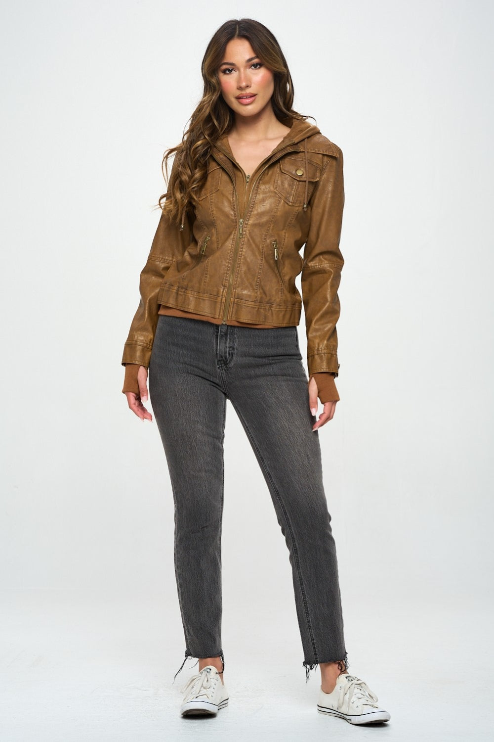 Hooded Long Sleeve Jacket